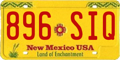 NM license plate 896SIQ