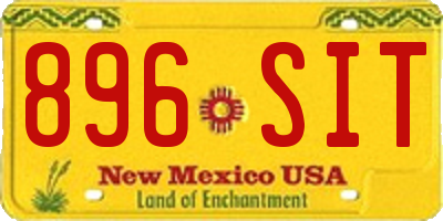 NM license plate 896SIT