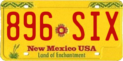 NM license plate 896SIX
