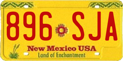 NM license plate 896SJA