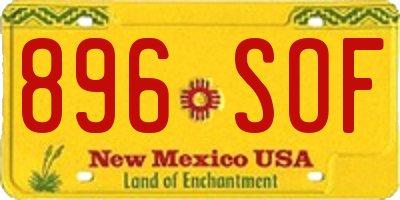 NM license plate 896SOF
