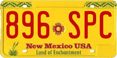 NM license plate 896SPC