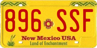 NM license plate 896SSF