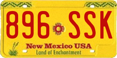 NM license plate 896SSK