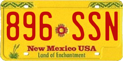 NM license plate 896SSN