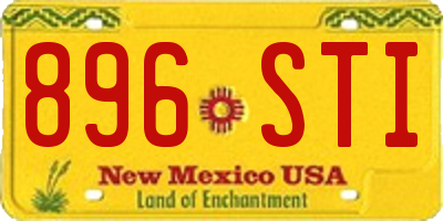 NM license plate 896STI
