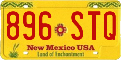 NM license plate 896STQ