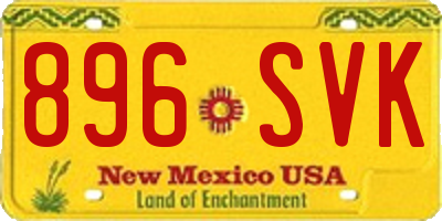 NM license plate 896SVK