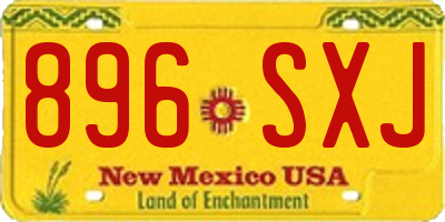 NM license plate 896SXJ