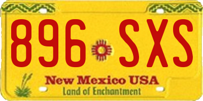 NM license plate 896SXS