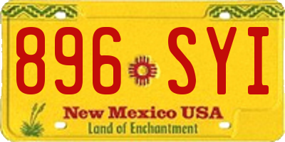 NM license plate 896SYI