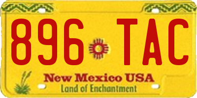 NM license plate 896TAC