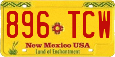 NM license plate 896TCW