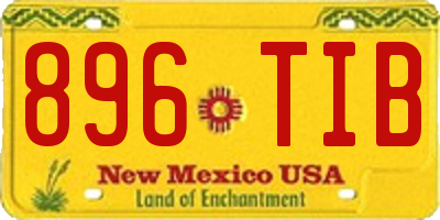 NM license plate 896TIB