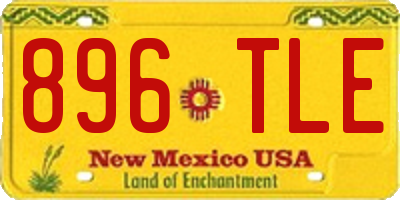 NM license plate 896TLE