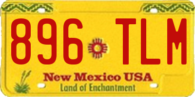 NM license plate 896TLM