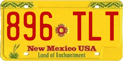 NM license plate 896TLT