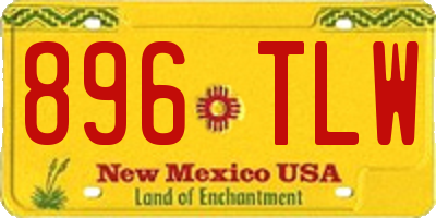 NM license plate 896TLW