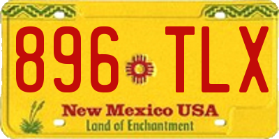 NM license plate 896TLX