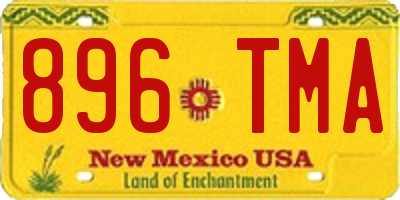 NM license plate 896TMA