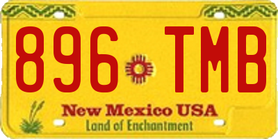 NM license plate 896TMB