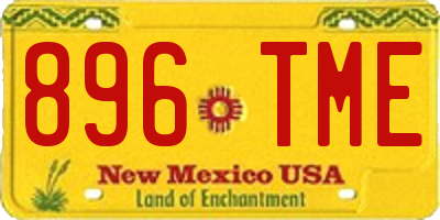 NM license plate 896TME