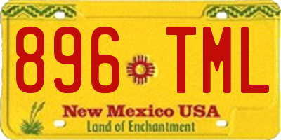 NM license plate 896TML