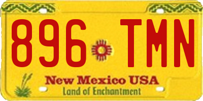 NM license plate 896TMN