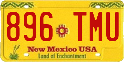NM license plate 896TMU