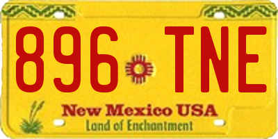 NM license plate 896TNE