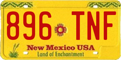 NM license plate 896TNF