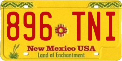 NM license plate 896TNI