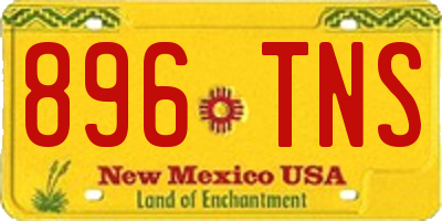 NM license plate 896TNS