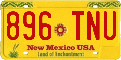 NM license plate 896TNU