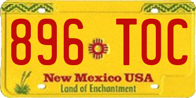 NM license plate 896TOC