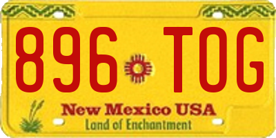 NM license plate 896TOG