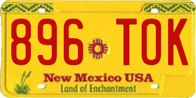 NM license plate 896TOK