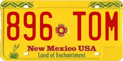 NM license plate 896TOM