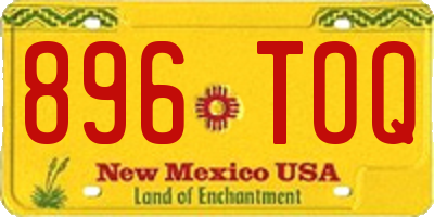 NM license plate 896TOQ