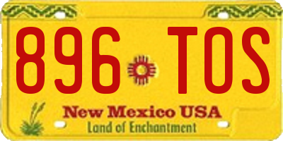 NM license plate 896TOS