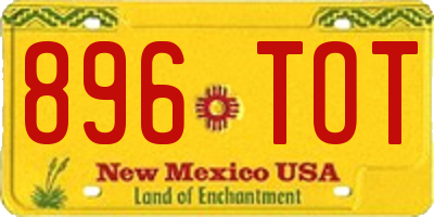 NM license plate 896TOT