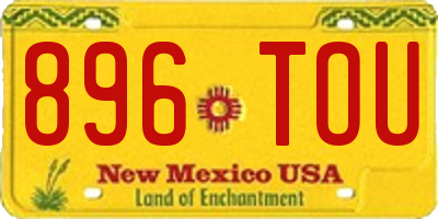 NM license plate 896TOU