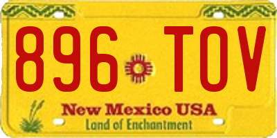 NM license plate 896TOV