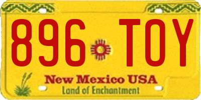 NM license plate 896TOY