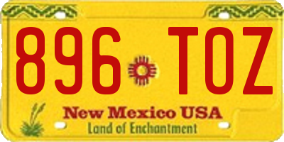 NM license plate 896TOZ