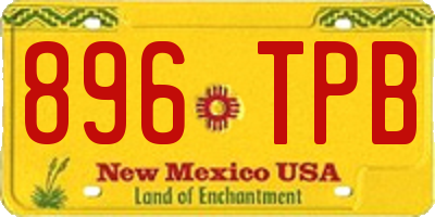 NM license plate 896TPB