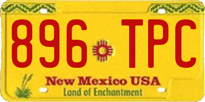 NM license plate 896TPC