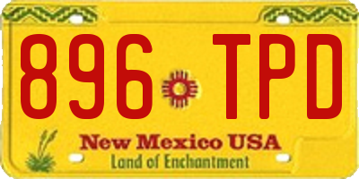 NM license plate 896TPD