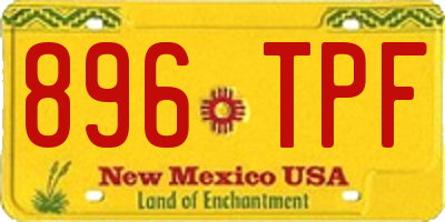 NM license plate 896TPF