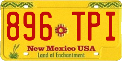 NM license plate 896TPI